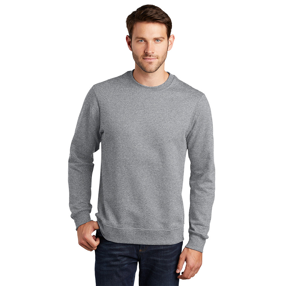 port & company fan favorite ring spun crewneck sweatshirt athletic heather grey