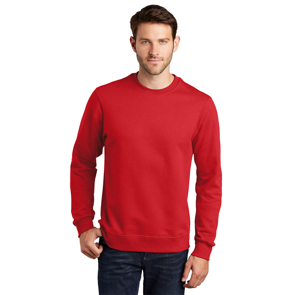 port & company fan favorite ring spun crewneck sweatshirt bright red