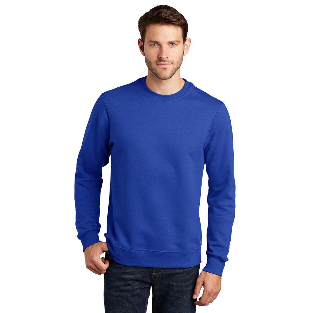 port & company fan favorite ring spun crewneck sweatshirt true royal blue