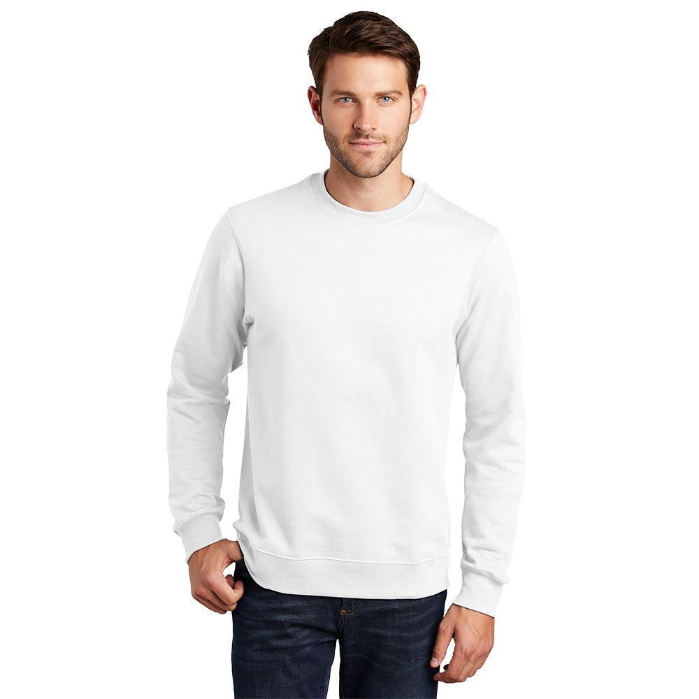 port & company fan favorite ring spun crewneck sweatshirt white