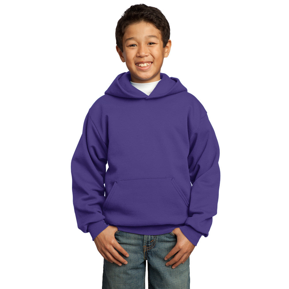 port & company youth fleece hoodie purple
