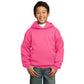 port & company youth fleece hoodie neon pink