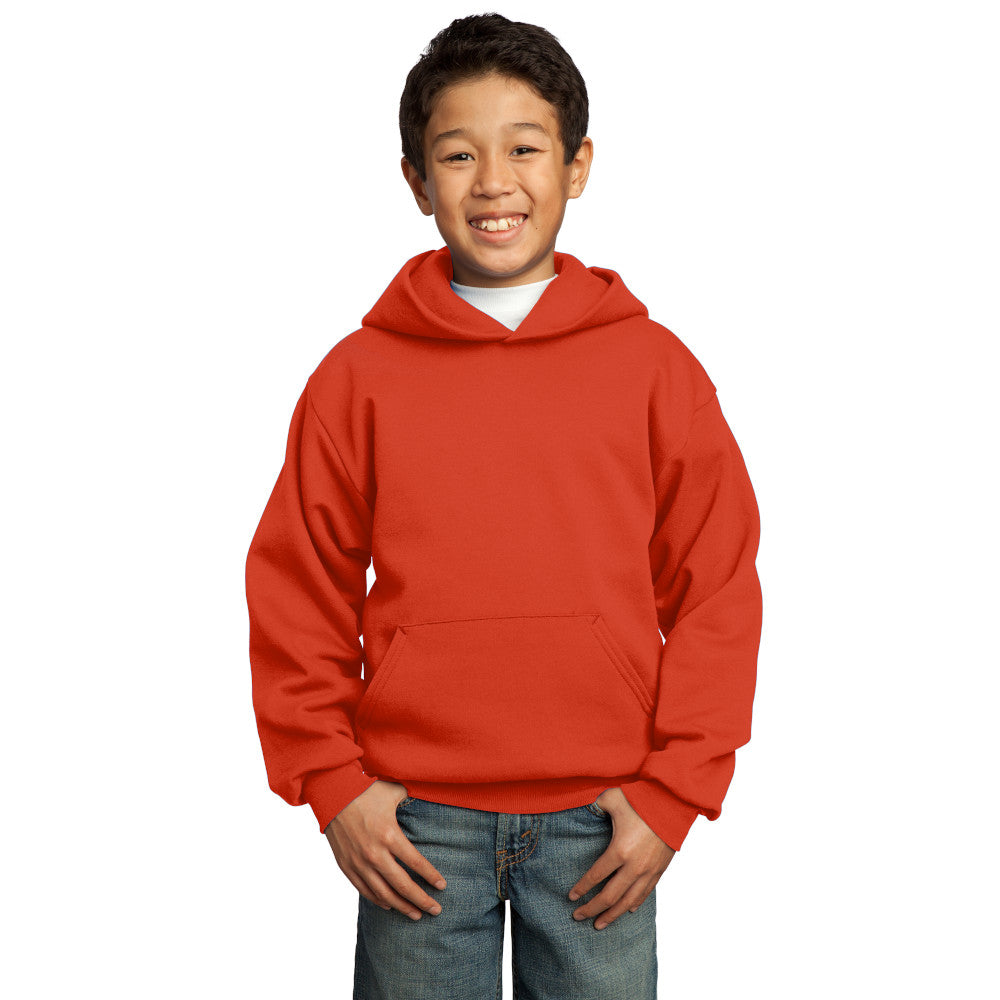 port & company youth fleece hoodie orange