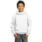 port & company youth fleece hoodie white