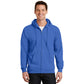 port & company tall fleece full zip hoodie royal blue
