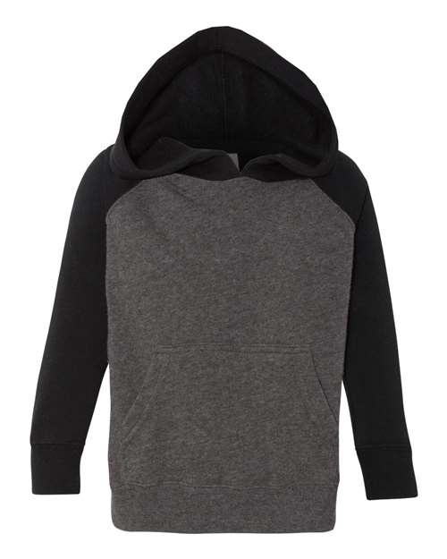 independent trading co toddler blend raglan hoodie carbon grey black
