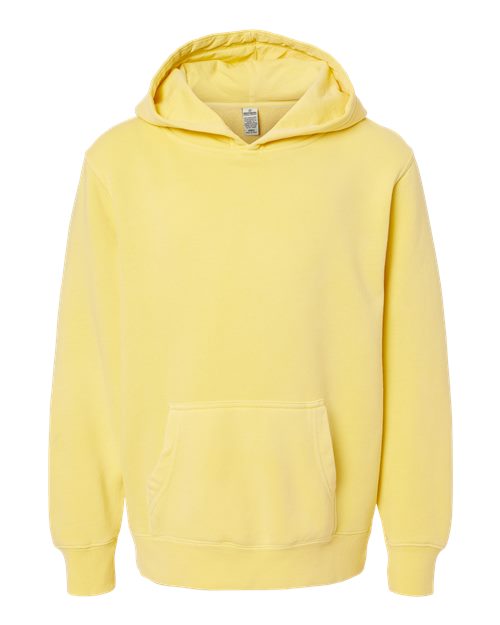 independent trading co youth pigment-dyed hoodie yellow