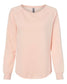 independent trading co womens california wave wash crewneck sweatshirt blush pink