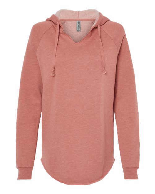 independent trading co womens california wave wash hoodie dusty rose
