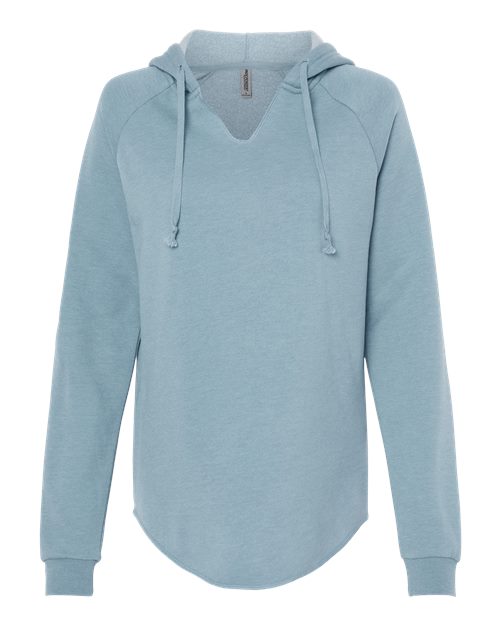 independent trading co womens california wave wash hoodie misty blue