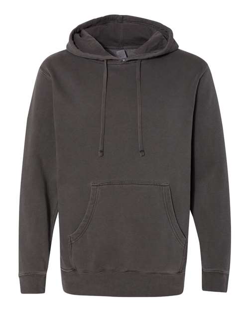 independent trading co pigment-dyed hooded sweatshirt black