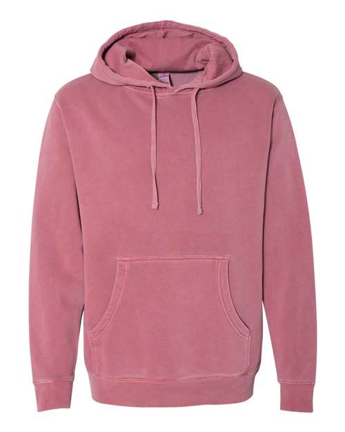 independent trading co pigment-dyed hooded sweatshirt maroon