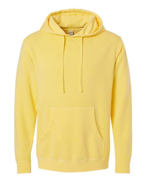 independent trading co pigment-dyed hooded sweatshirt yellow