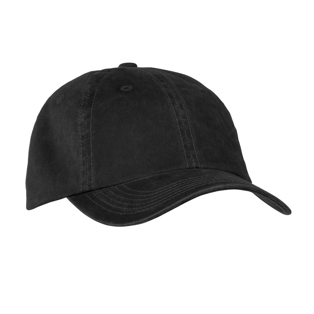 port authority garment washed cap black