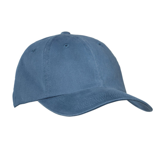 port authority garment washed cap steel blue