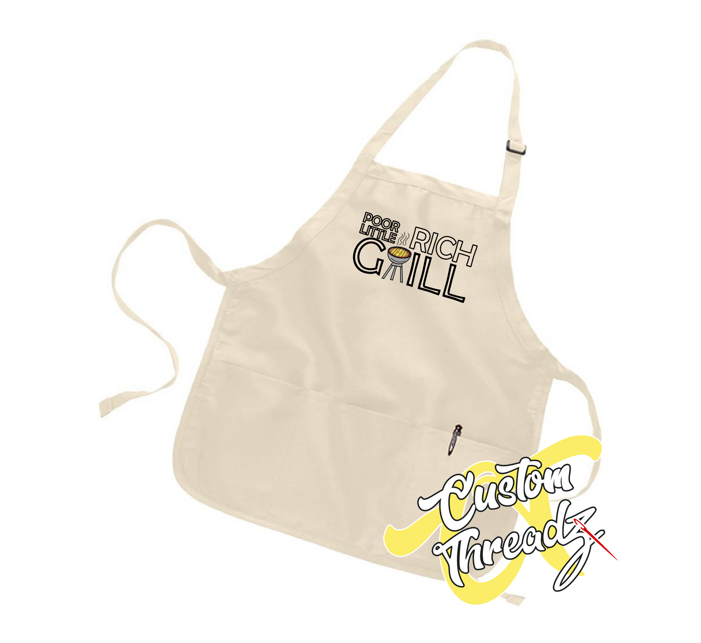 stone apron with poor little rich grill schitts creek DTG printed design