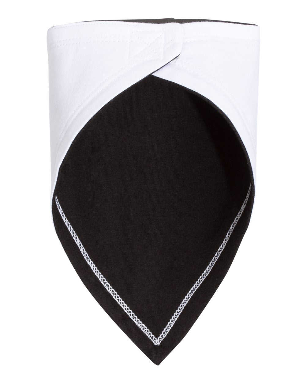 rabbit skins infant premium jersey bandana bib white black