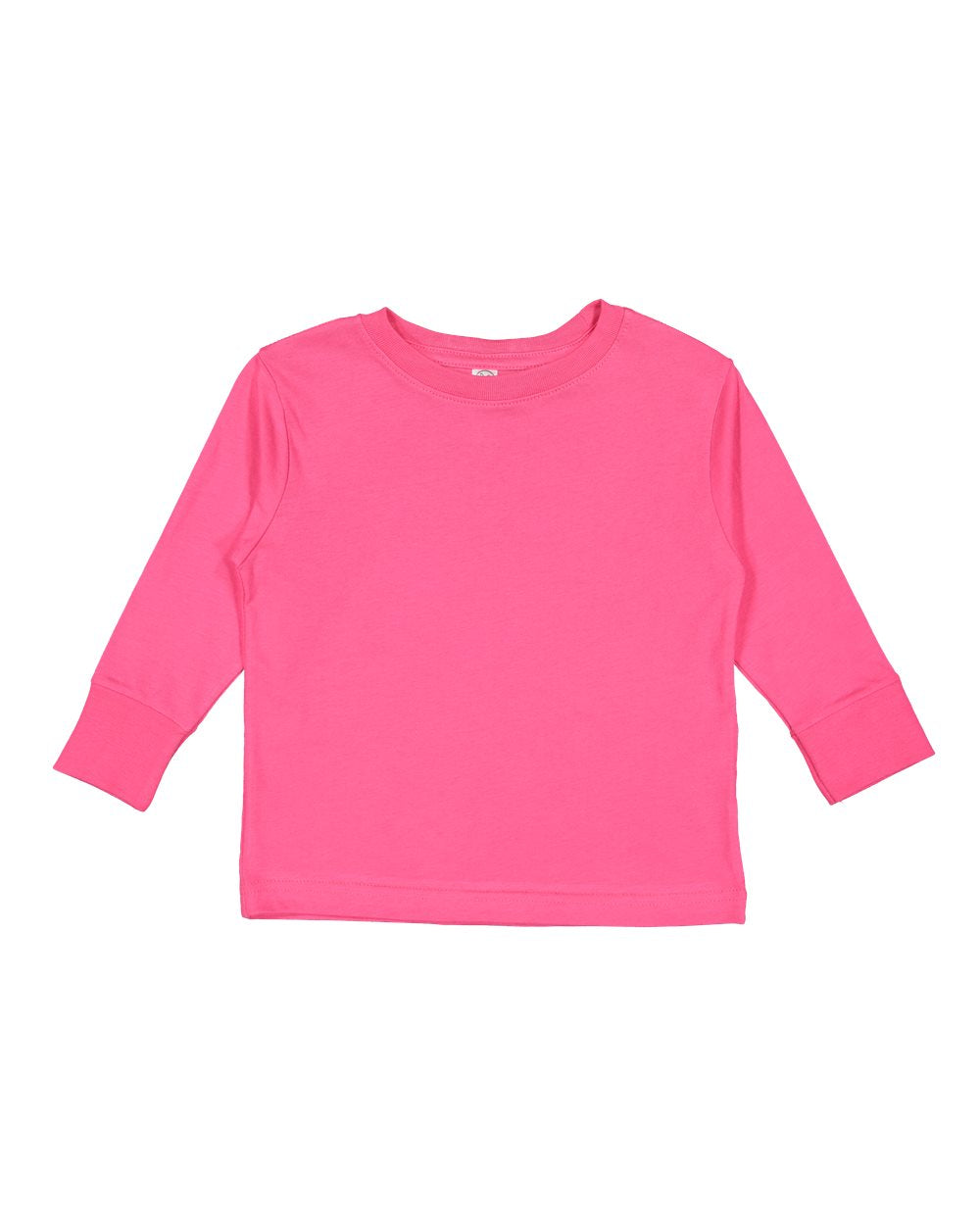 rabbit skins toddler long sleeve cotton jersey tee hot pink