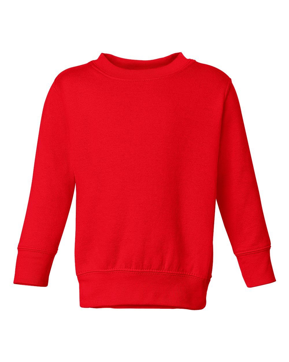 rabbit skins toddler fleece crewneck sweatshirt red