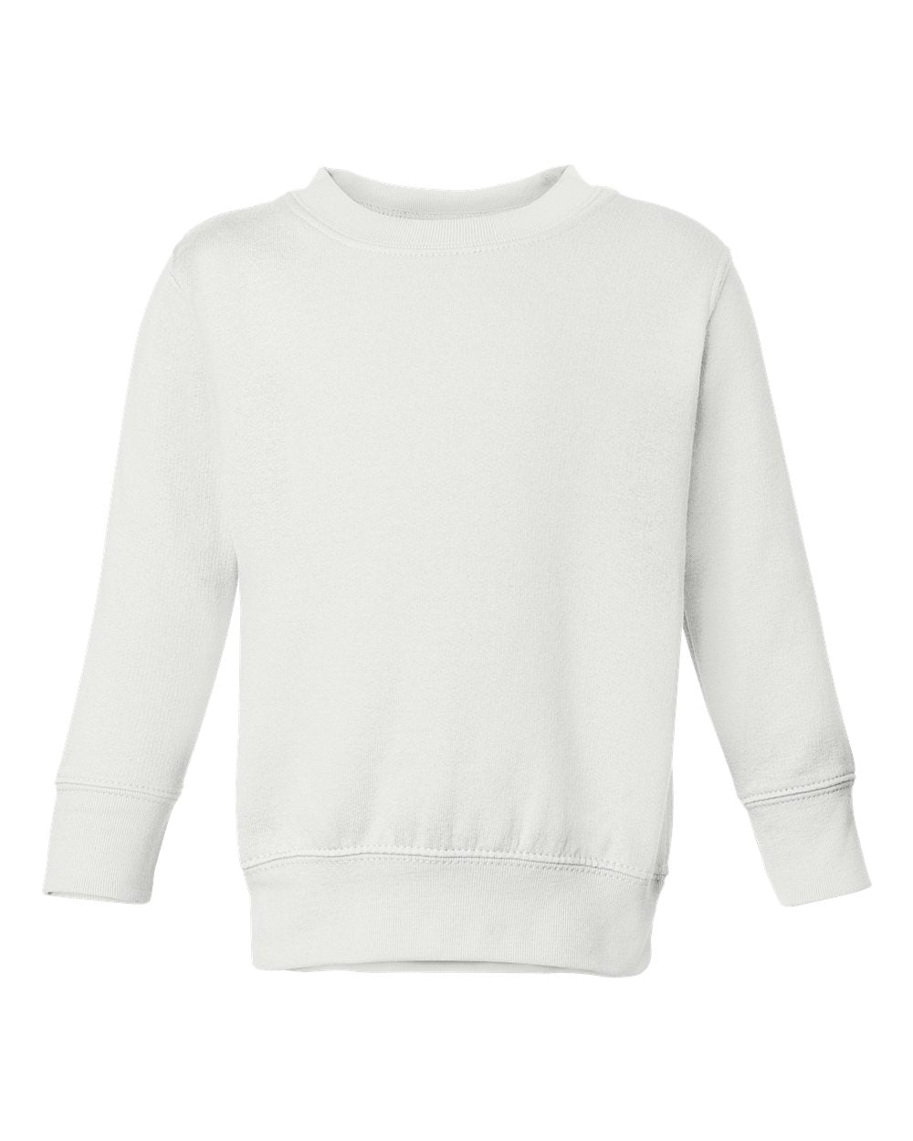 rabbit skins toddler fleece crewneck sweatshirt white
