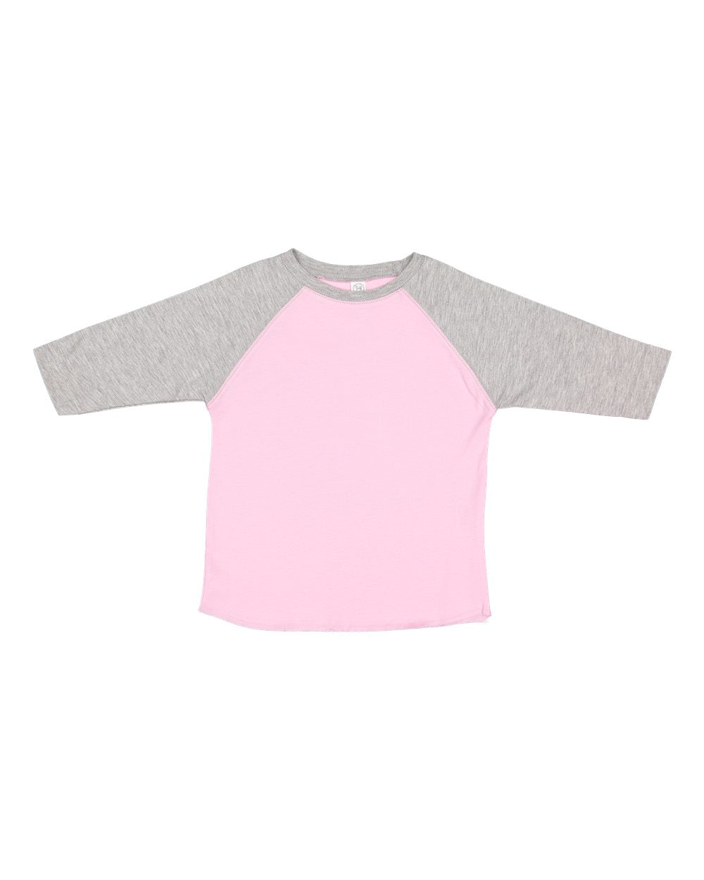 rabbit skins toddler baseball jersey tee pink vintage heather grey