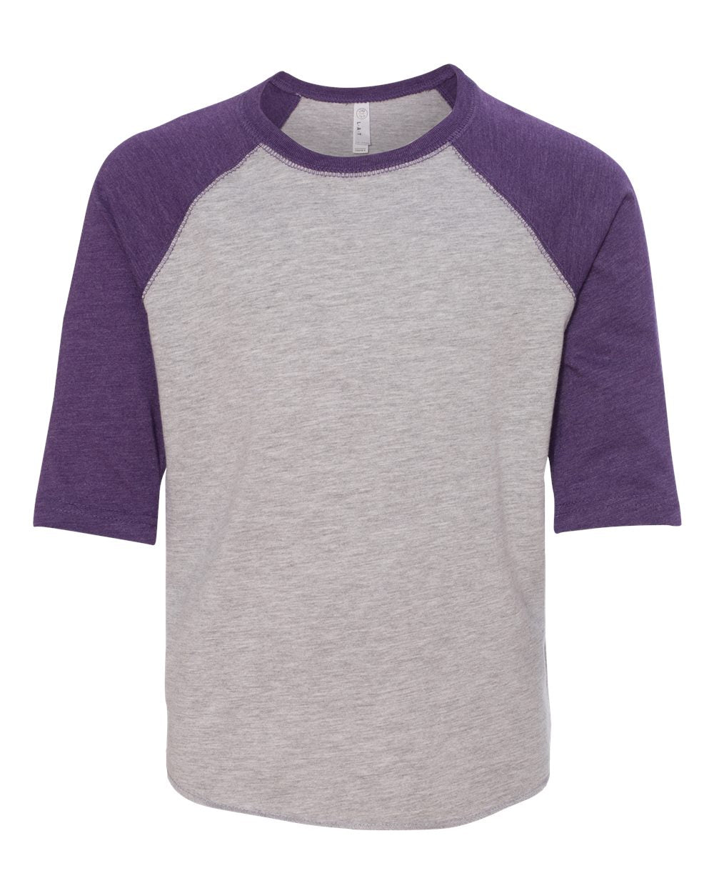 rabbit skins toddler baseball jersey tee vintage heather grey vintage purple