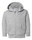 rabbit skins toddler full-zip fleece hoodie heather grey