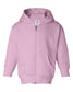 rabbit skins toddler full-zip fleece hoodie pink