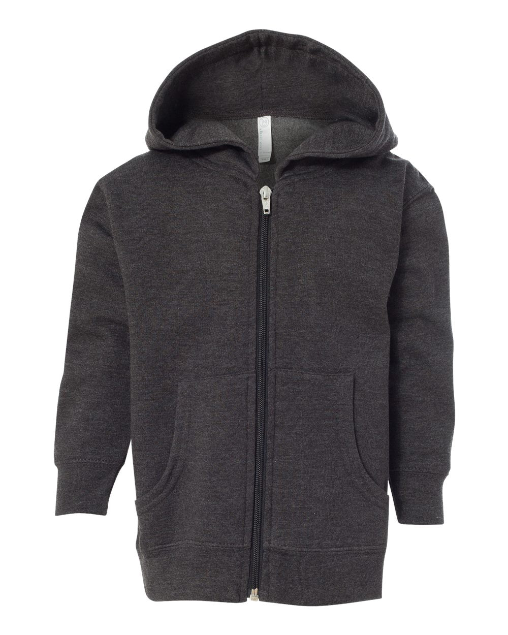 rabbit skins toddler full-zip fleece hoodie vintage smoke grey