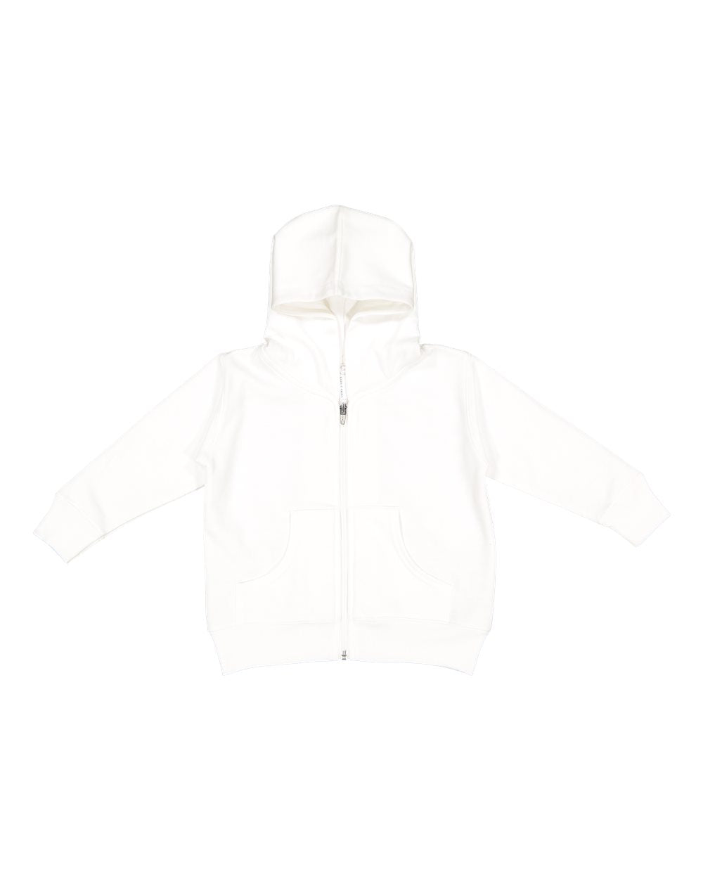 rabbit skins toddler full-zip fleece hoodie white