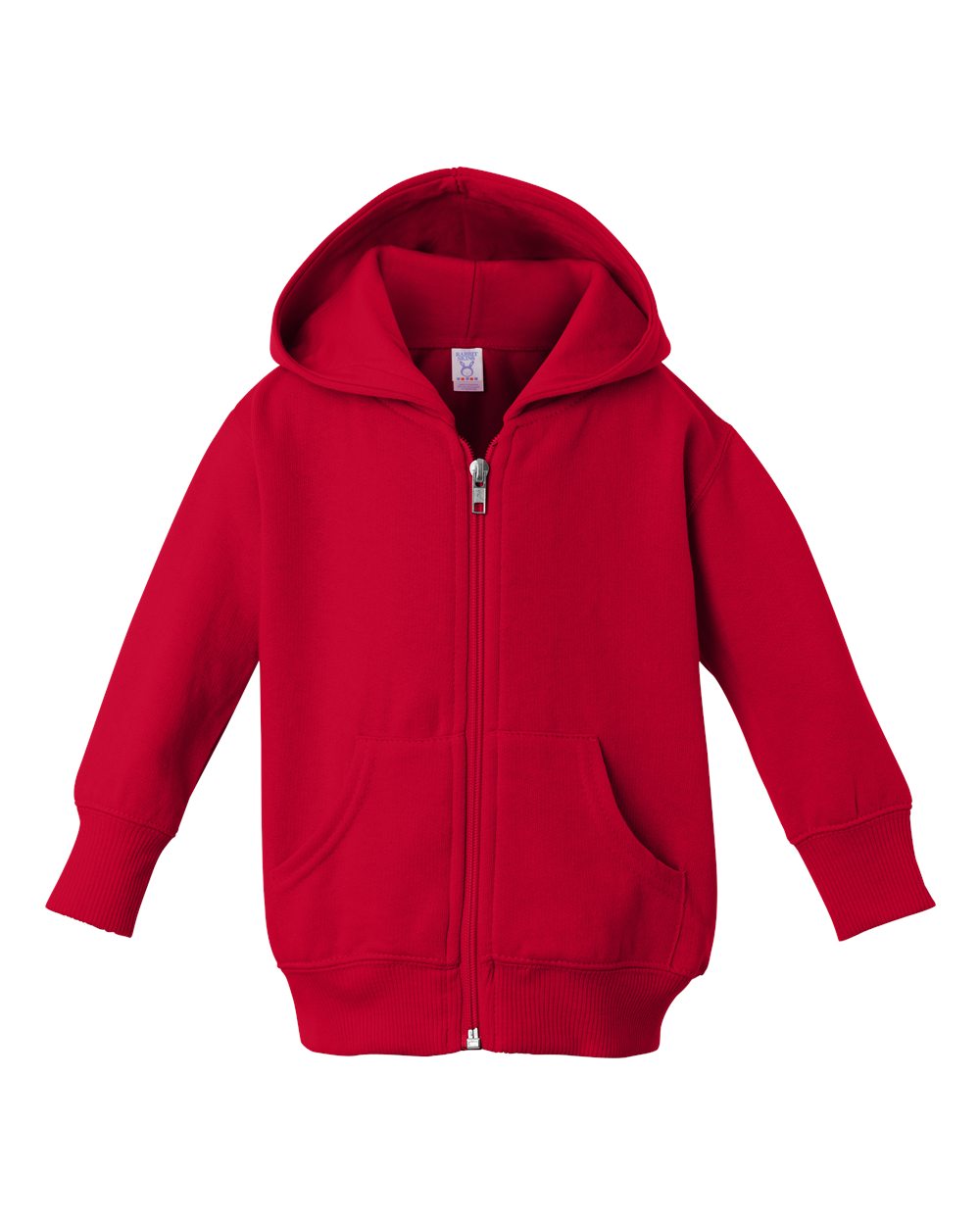 rabbit skins infant full zip fleece hoodie red