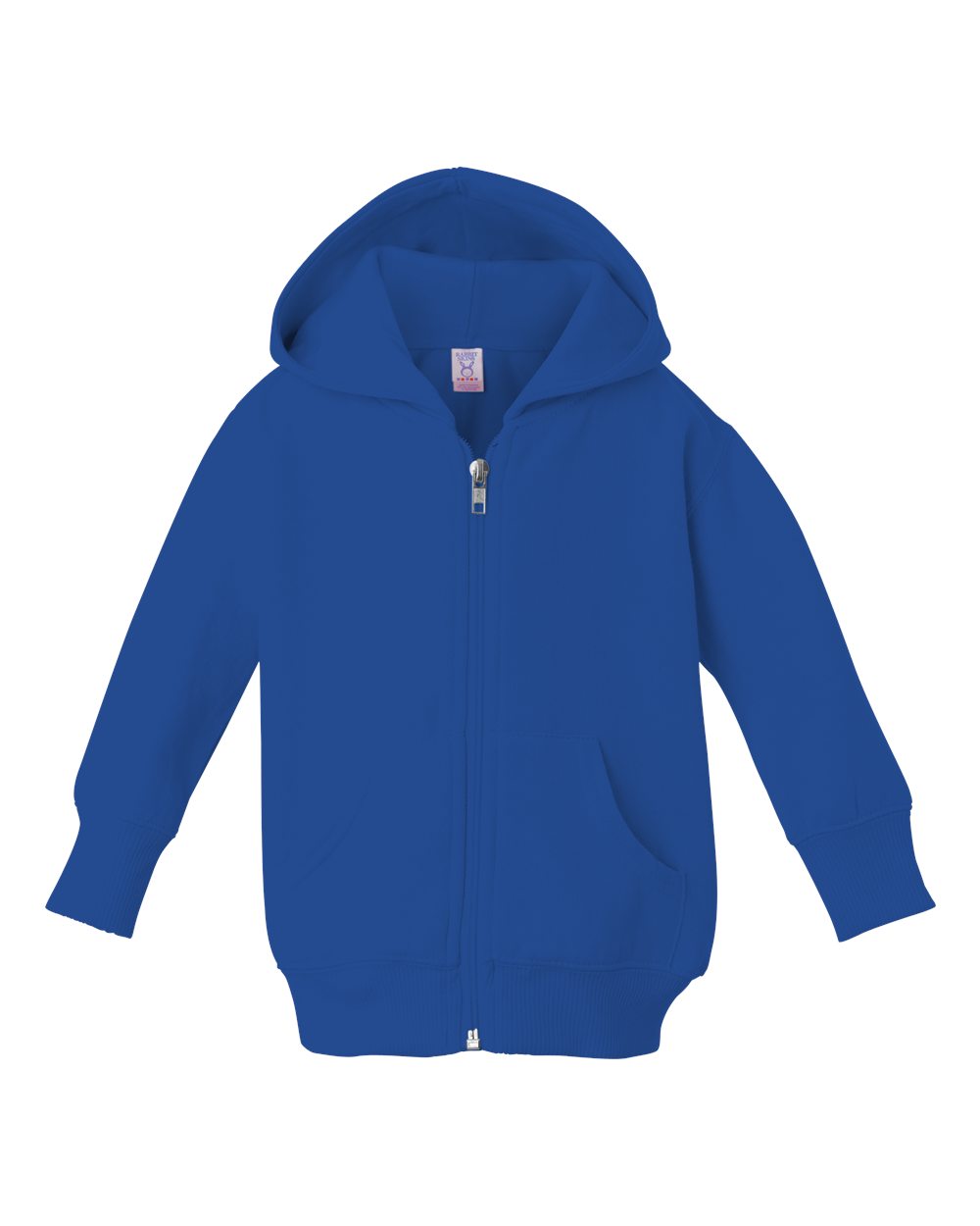 rabbit skins infant full zip fleece hoodie royal blue