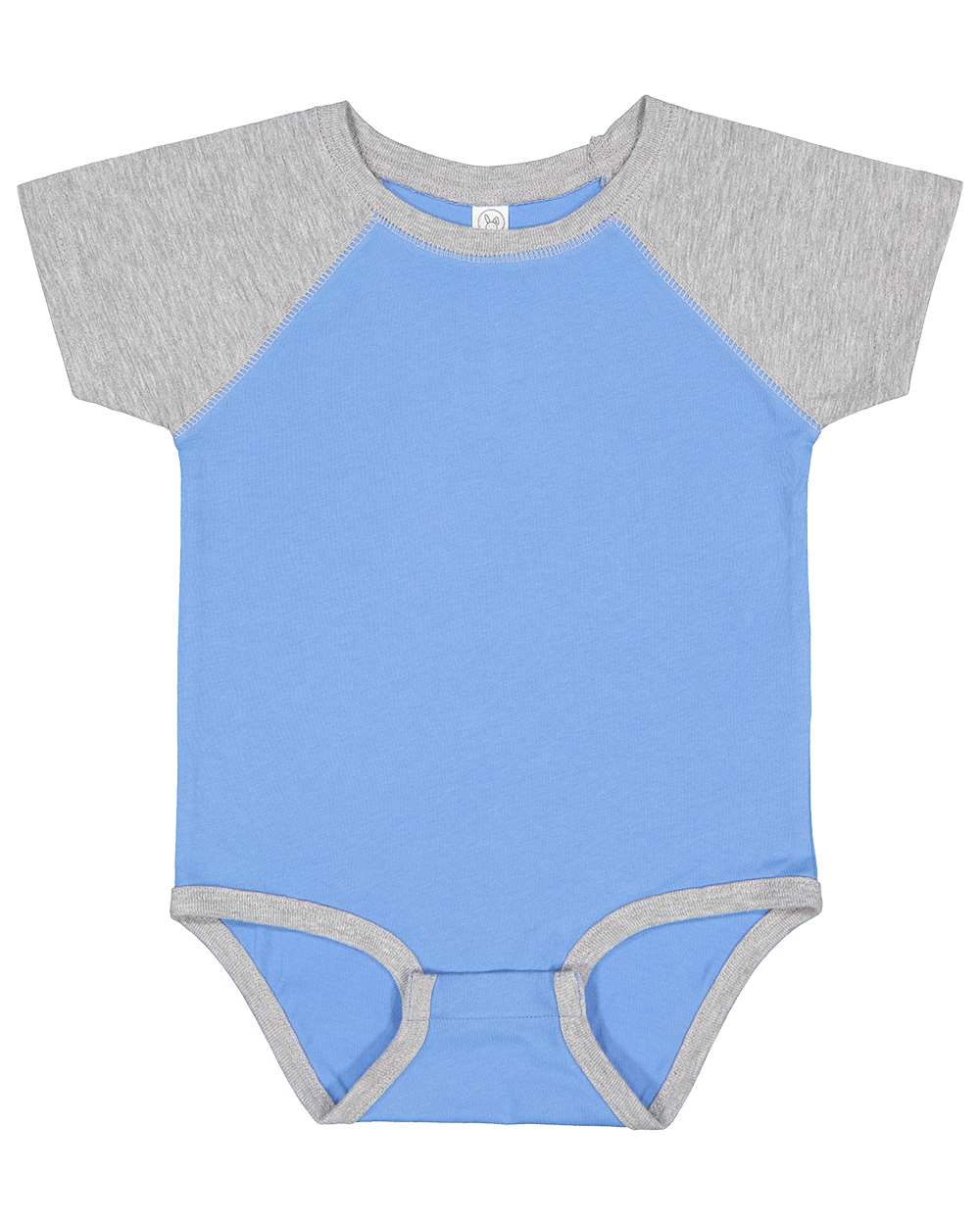 rabbit skins infant baseball jersey bodysuit onesie carolina blue vintage heather grey