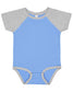 rabbit skins infant baseball jersey bodysuit onesie carolina blue vintage heather grey
