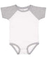 rabbit skins infant baseball jersey bodysuit onesie white vintage heather grey