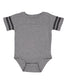 rabbit skins infant football jersey bodysuit granite heather vintage smoke