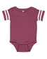 rabbit skins infant football jersey bodysuit vintage burgundy white