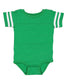 rabbit skins infant football jersey bodysuit vintage green white
