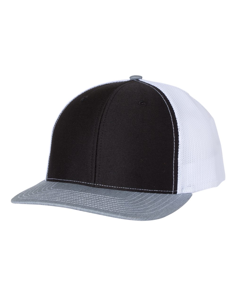 richardson cap black white heather grey