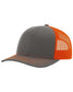 richardson cap charcoal orange