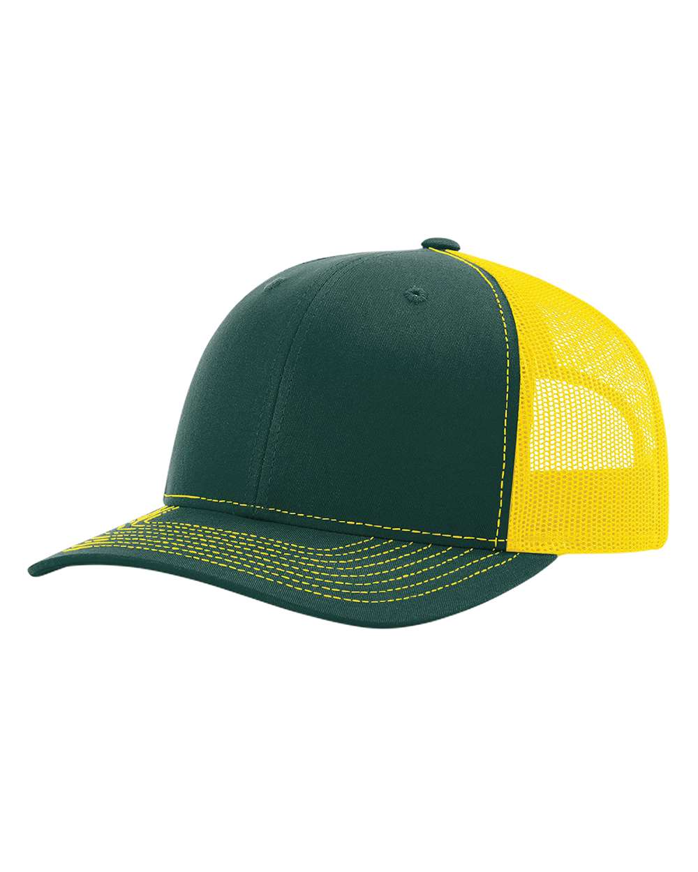 richardson cap dark green yellow
