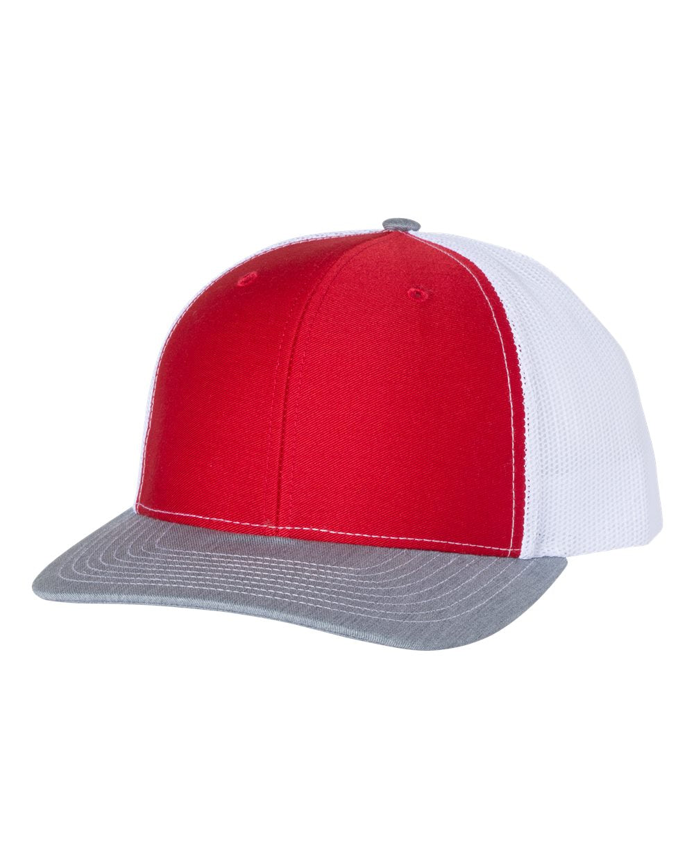 richardson cap red white heather grey