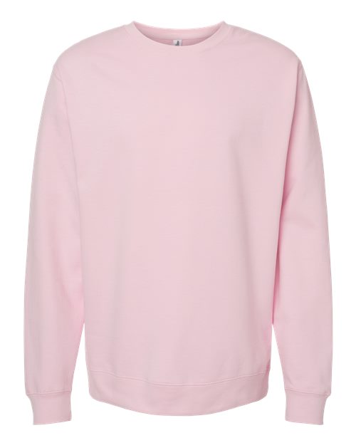 independent trading co crewneck sweatshirt light pink