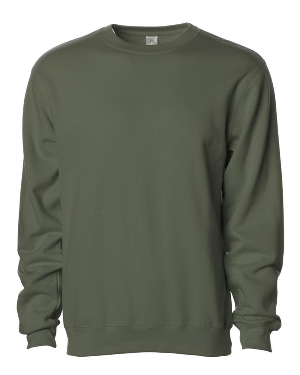 independent trading co crewneck sweatshirt army green