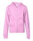 independent trading co youth full-zip hoodie light pink