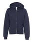 independent trading co youth full-zip hoodie navy