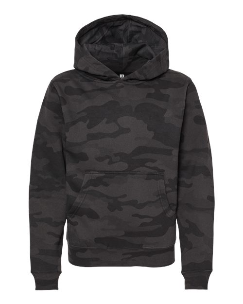independent trading co youth hoodie black camo