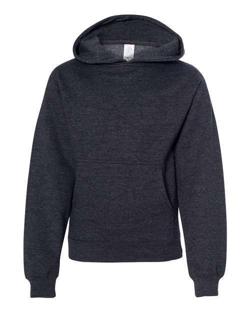 independent trading co youth hoodie charcoal heather grey