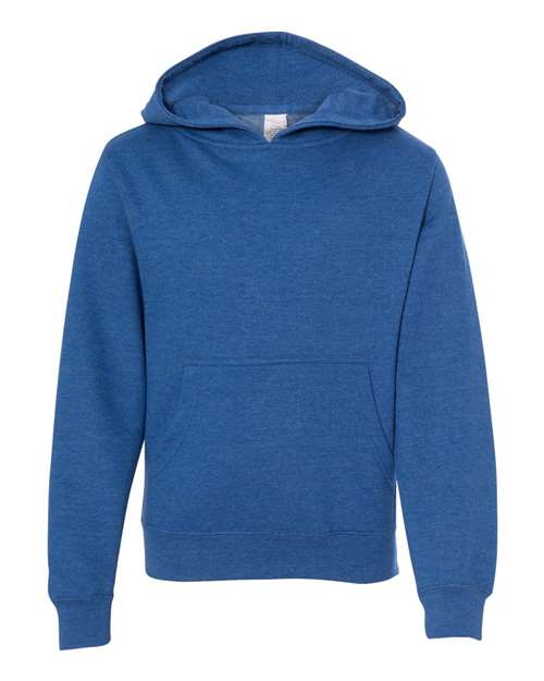 independent trading co youth hoodie royal heather blue