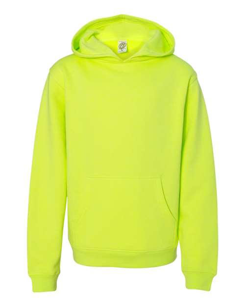 independent trading co youth hoodie safety yellow